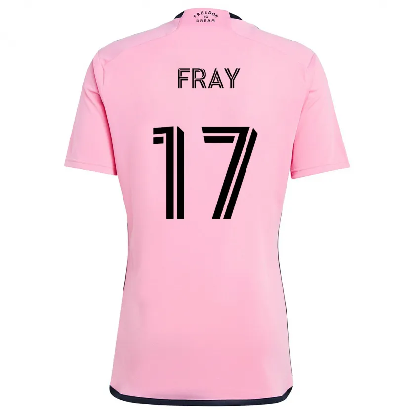 Danxen Niño Camiseta Ian Fray #17 Rosa 1ª Equipación 2024/25 La Camisa