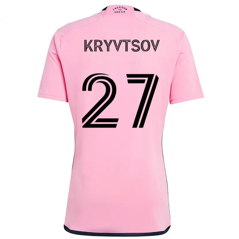 Danxen Niño Camiseta Sergiy Kryvtsov #27 Rosa 1ª Equipación 2024/25 La Camisa