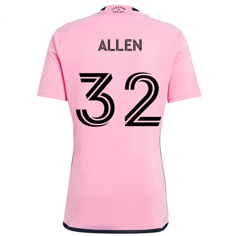 Danxen Niño Camiseta Noah Allen #32 Rosa 1ª Equipación 2024/25 La Camisa