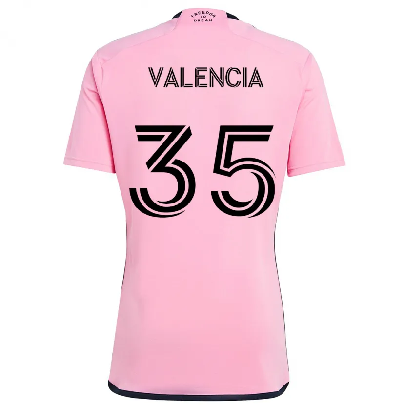 Danxen Niño Camiseta Felipe Valencia #35 Rosa 1ª Equipación 2024/25 La Camisa