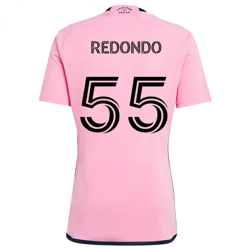 Danxen Niño Camiseta Federico Redondo #55 Rosa 1ª Equipación 2024/25 La Camisa