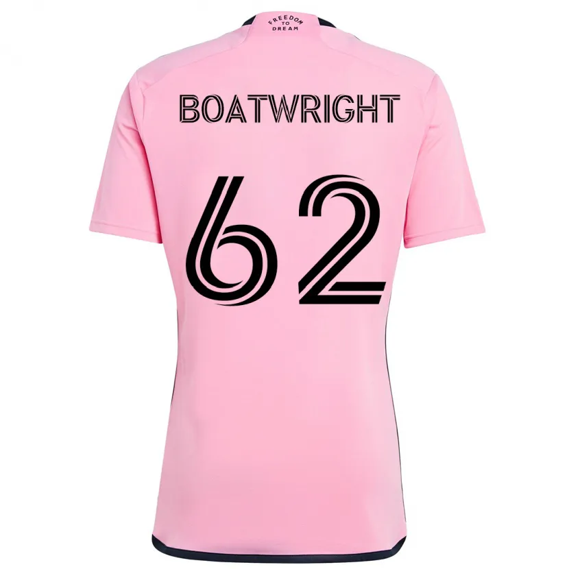 Danxen Niño Camiseta Israel Boatwright #62 Rosa 1ª Equipación 2024/25 La Camisa