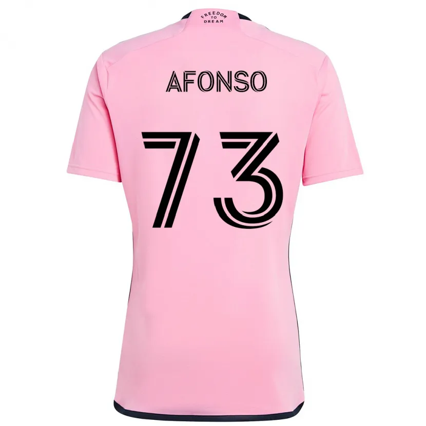 Danxen Niño Camiseta Leo Afonso #73 Rosa 1ª Equipación 2024/25 La Camisa