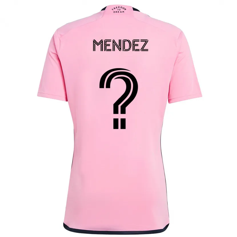 Danxen Niño Camiseta Dylan Mendez #0 Rosa 1ª Equipación 2024/25 La Camisa