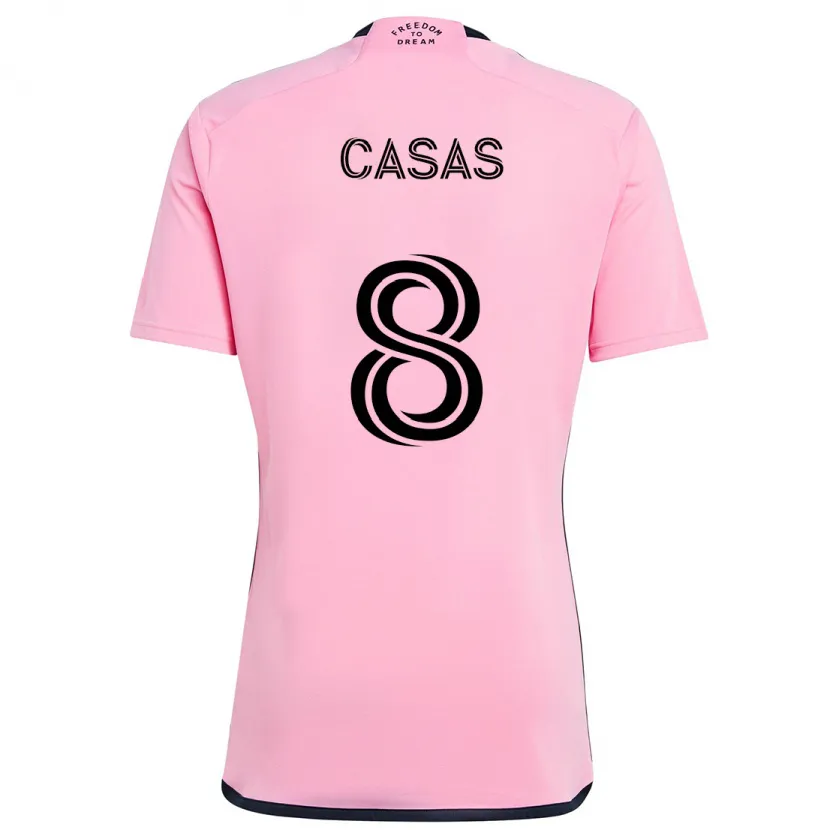 Danxen Niño Camiseta Pep Casas #8 Rosa 1ª Equipación 2024/25 La Camisa