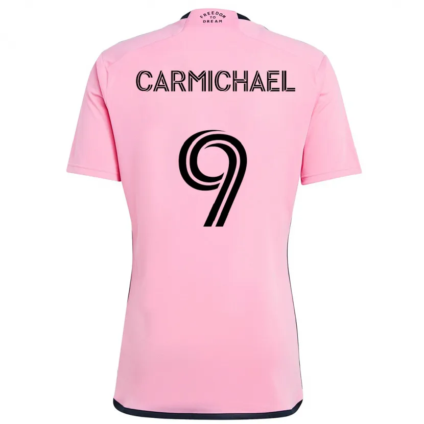 Danxen Niño Camiseta Ryan Carmichael #9 Rosa 1ª Equipación 2024/25 La Camisa