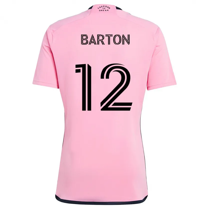 Danxen Niño Camiseta Tye Barton #12 Rosa 1ª Equipación 2024/25 La Camisa