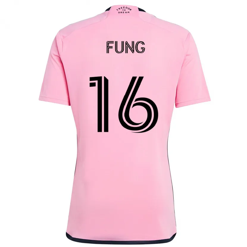 Danxen Niño Camiseta Victor Fung #16 Rosa 1ª Equipación 2024/25 La Camisa