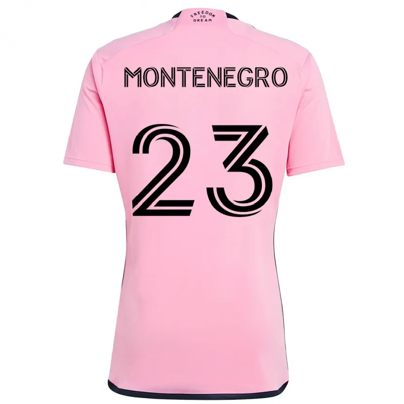 Danxen Niño Camiseta Ricardo Montenegro #23 Rosa 1ª Equipación 2024/25 La Camisa