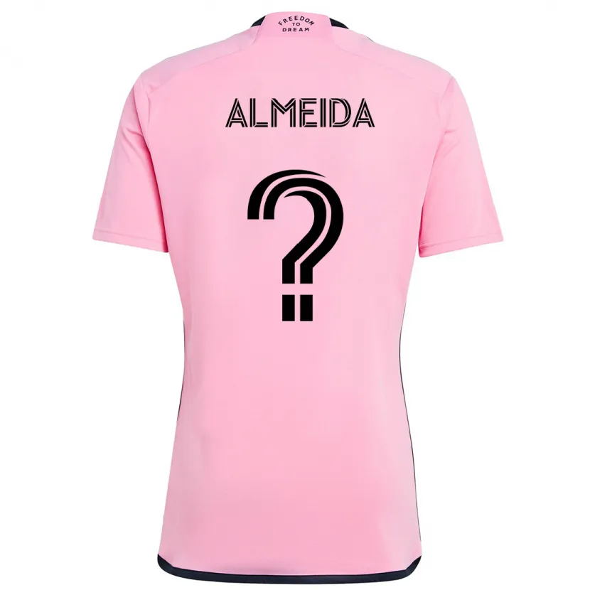 Danxen Niño Camiseta Nicholas Almeida #0 Rosa 1ª Equipación 2024/25 La Camisa