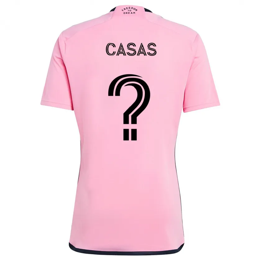 Danxen Niño Camiseta André Casas #0 Rosa 1ª Equipación 2024/25 La Camisa