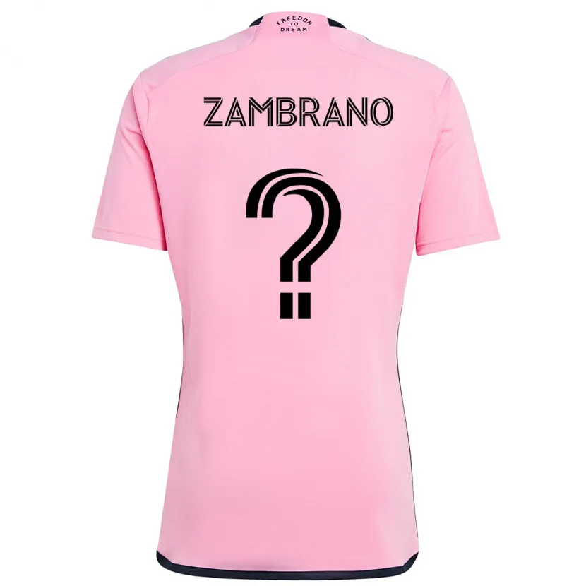 Danxen Niño Camiseta Matteo Zambrano #0 Rosa 1ª Equipación 2024/25 La Camisa