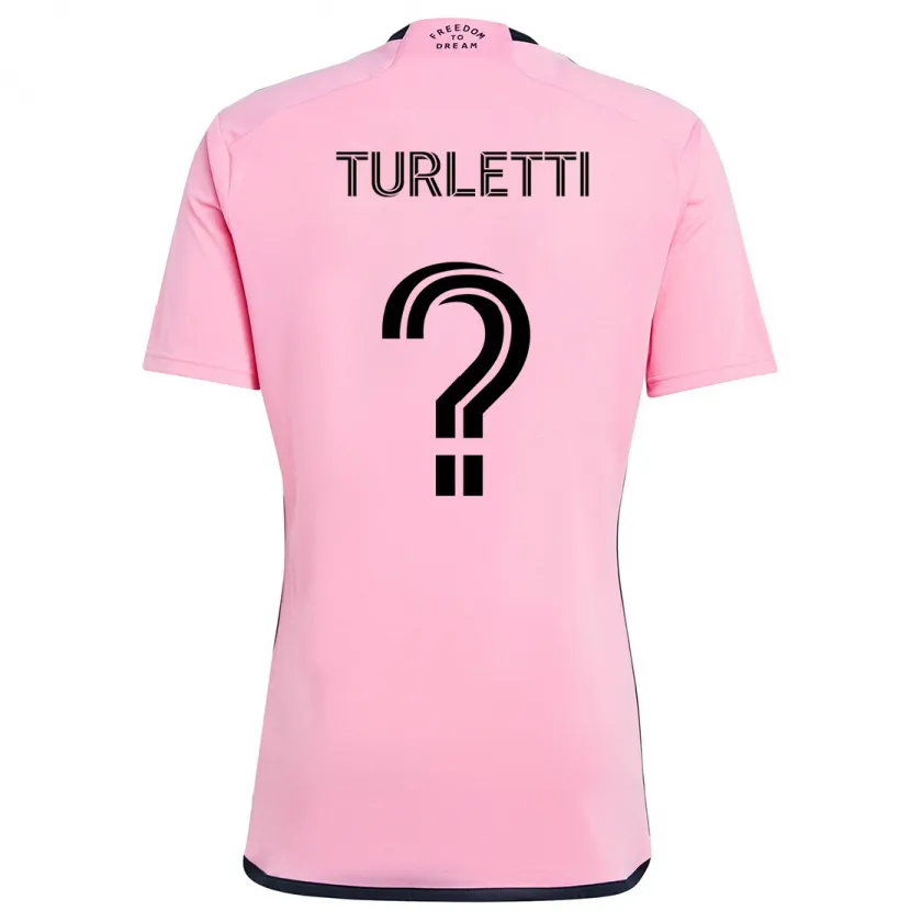 Danxen Niño Camiseta Mateo Turletti #0 Rosa 1ª Equipación 2024/25 La Camisa