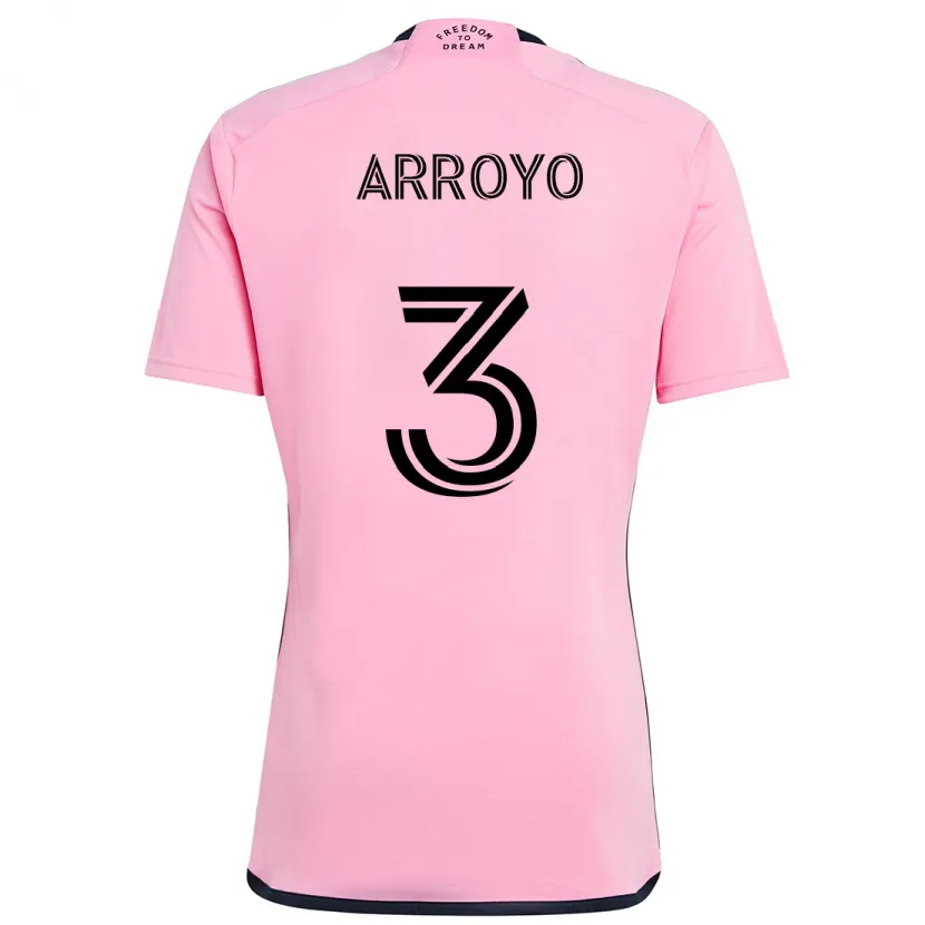 Danxen Niño Camiseta Dixon Arroyo #3 Rosa 1ª Equipación 2024/25 La Camisa