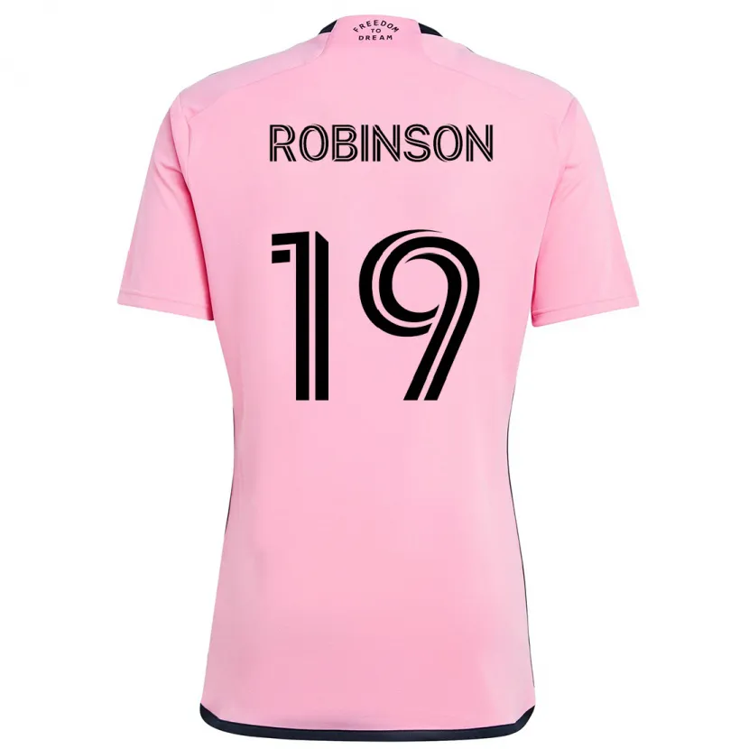 Danxen Niño Camiseta Robbie Robinson #19 Rosa 1ª Equipación 2024/25 La Camisa