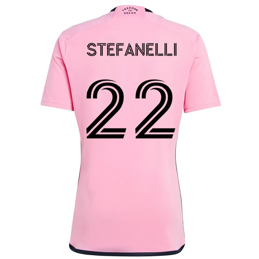 Danxen Niño Camiseta Nicolás Stefanelli #22 Rosa 1ª Equipación 2024/25 La Camisa