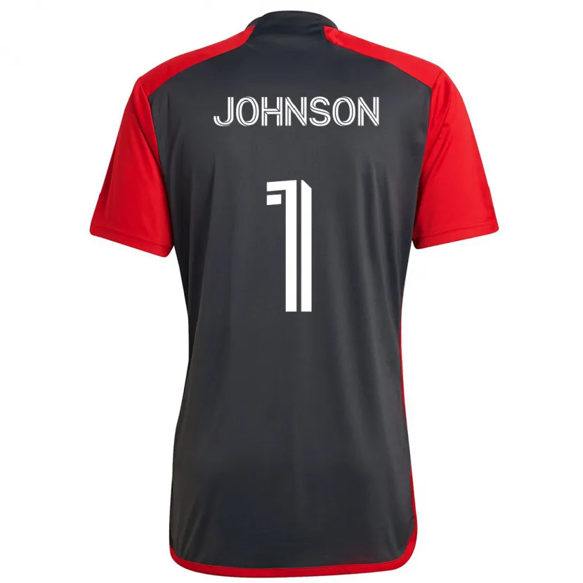 Danxen Niño Camiseta Sean Johnson #1 Rojo Grayn 1ª Equipación 2024/25 La Camisa