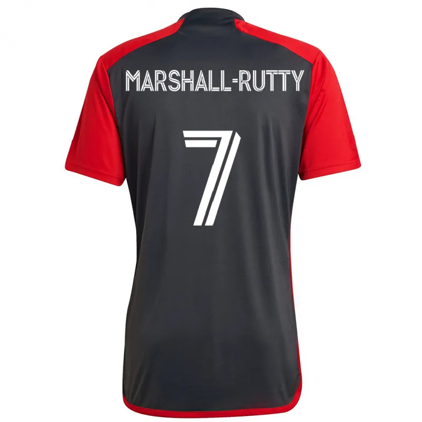 Danxen Niño Camiseta Jahkeele Marshall-Rutty #7 Rojo Grayn 1ª Equipación 2024/25 La Camisa