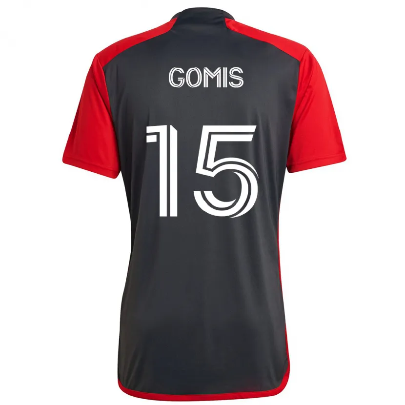 Danxen Niño Camiseta Nicksoen Gomis #15 Rojo Grayn 1ª Equipación 2024/25 La Camisa