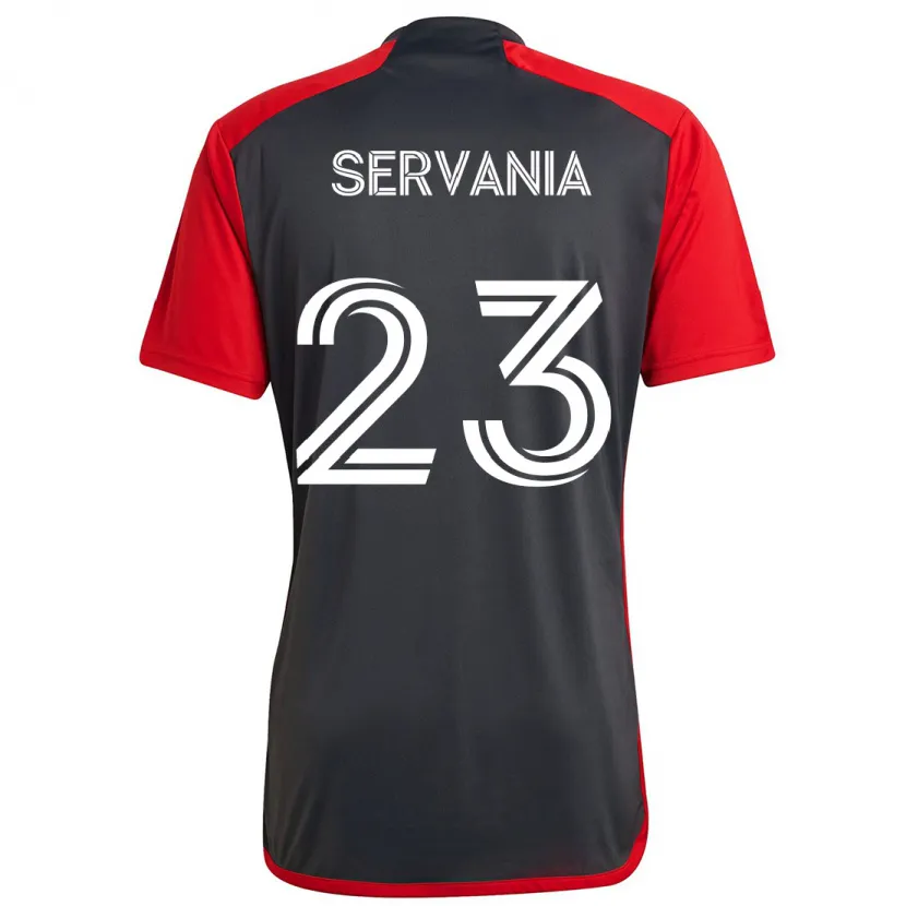 Danxen Niño Camiseta Brandon Servania #23 Rojo Grayn 1ª Equipación 2024/25 La Camisa