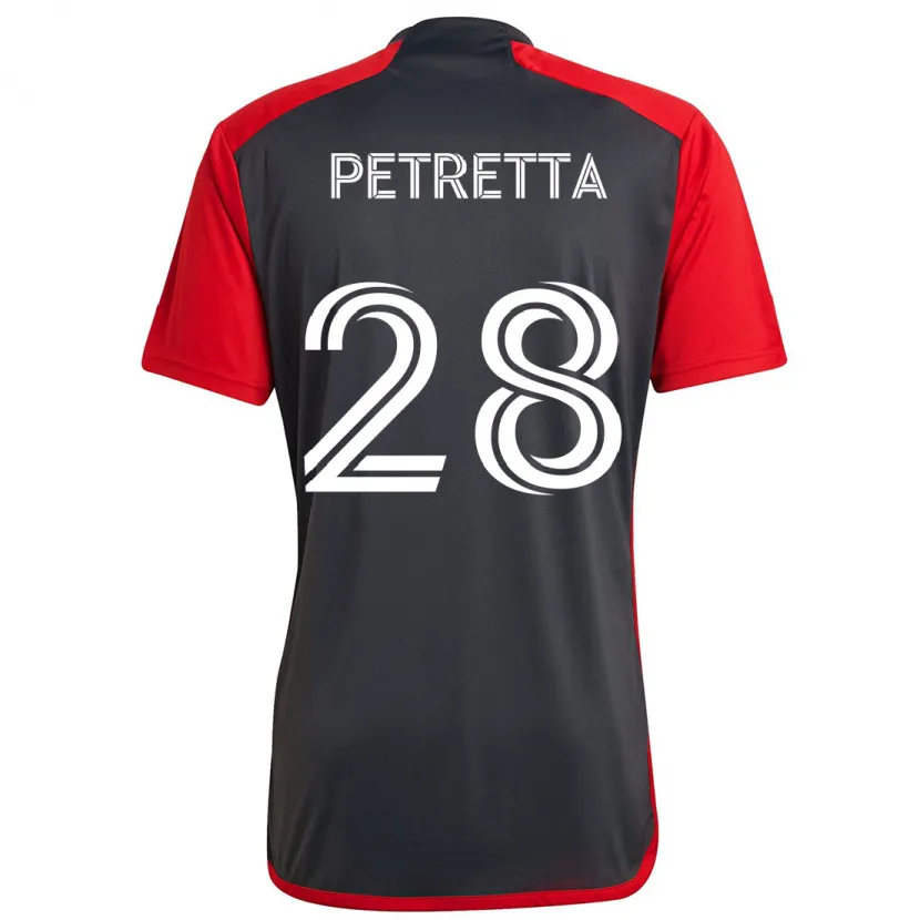 Danxen Niño Camiseta Raoul Petretta #28 Rojo Grayn 1ª Equipación 2024/25 La Camisa