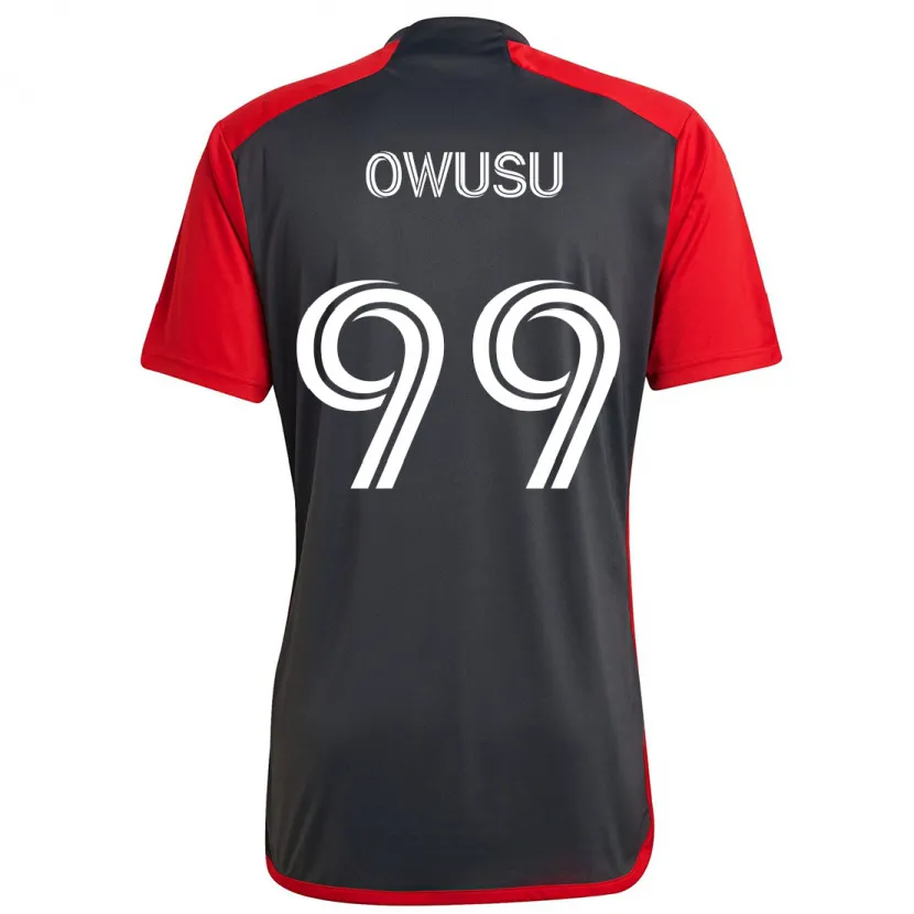 Danxen Niño Camiseta Prince Osei Owusu #99 Rojo Grayn 1ª Equipación 2024/25 La Camisa