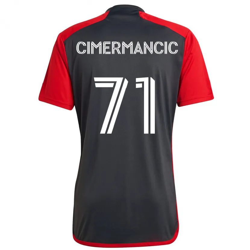 Danxen Niño Camiseta Markus Cimermancic #71 Rojo Grayn 1ª Equipación 2024/25 La Camisa