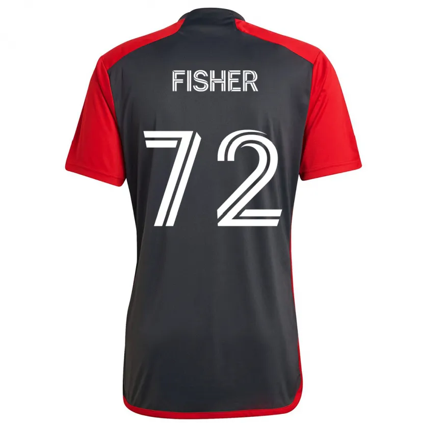 Danxen Niño Camiseta Mark Fisher #72 Rojo Grayn 1ª Equipación 2024/25 La Camisa