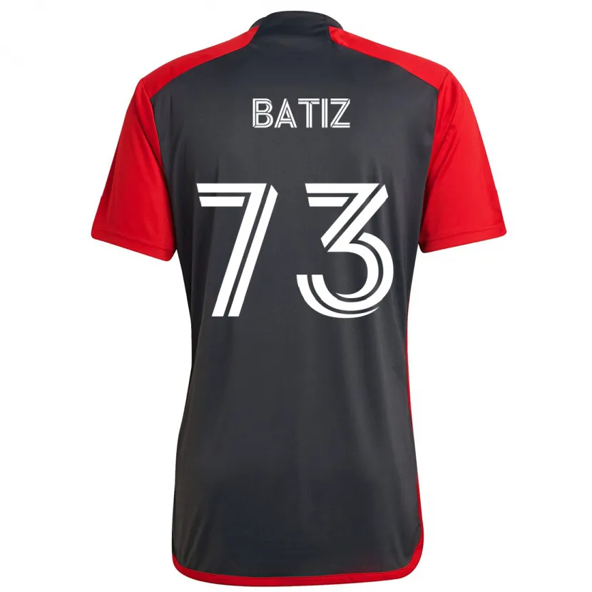 Danxen Niño Camiseta Jesus Batiz #73 Rojo Grayn 1ª Equipación 2024/25 La Camisa