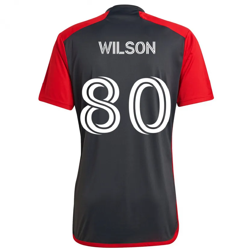 Danxen Niño Camiseta Shafique Wilson #80 Rojo Grayn 1ª Equipación 2024/25 La Camisa