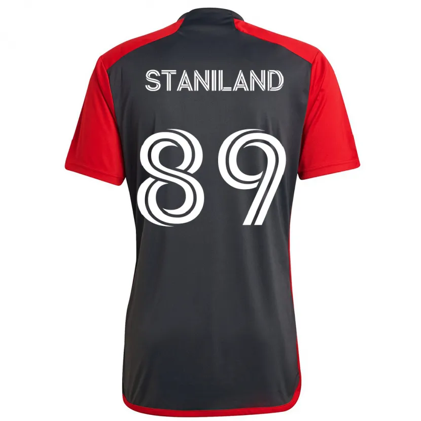 Danxen Niño Camiseta Charlie Staniland #89 Rojo Grayn 1ª Equipación 2024/25 La Camisa