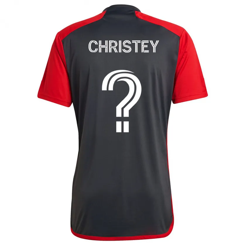 Danxen Niño Camiseta Quentin Christey #0 Rojo Grayn 1ª Equipación 2024/25 La Camisa