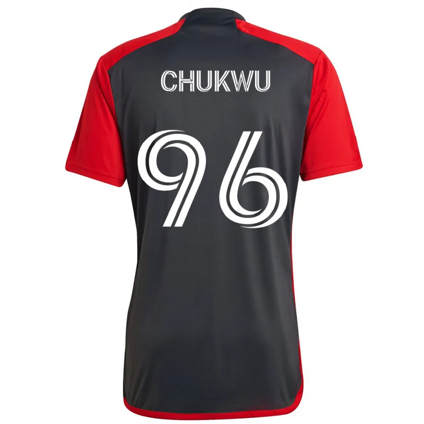 Danxen Niño Camiseta Richard Chukwu #96 Rojo Grayn 1ª Equipación 2024/25 La Camisa