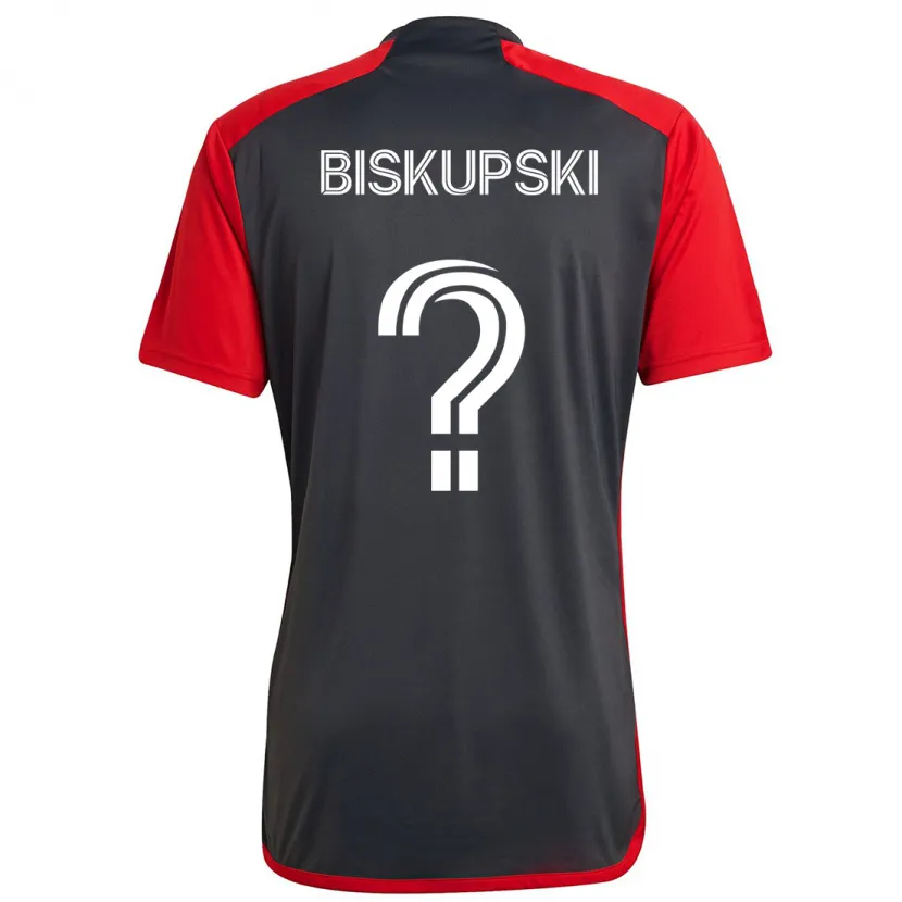 Danxen Niño Camiseta Philip Biskupski #0 Rojo Grayn 1ª Equipación 2024/25 La Camisa