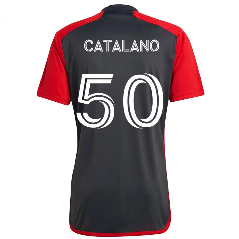 Danxen Niño Camiseta Gianluca Catalano #50 Rojo Grayn 1ª Equipación 2024/25 La Camisa