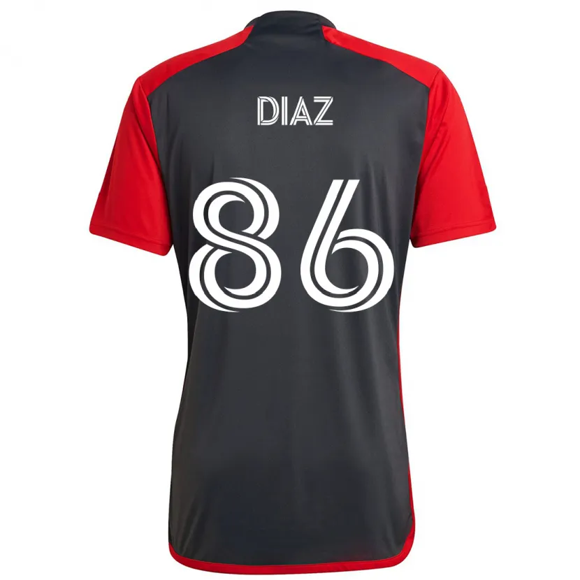 Danxen Niño Camiseta Alec Díaz #86 Rojo Grayn 1ª Equipación 2024/25 La Camisa