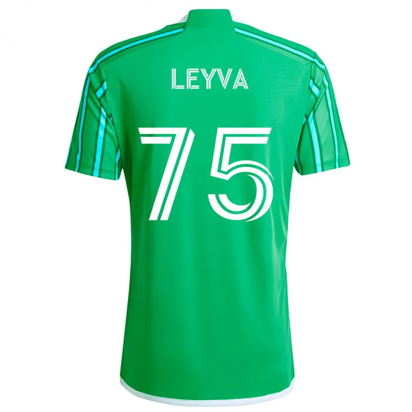 Danxen Niño Camiseta Danny Leyva #75 Verde Blanco 1ª Equipación 2024/25 La Camisa