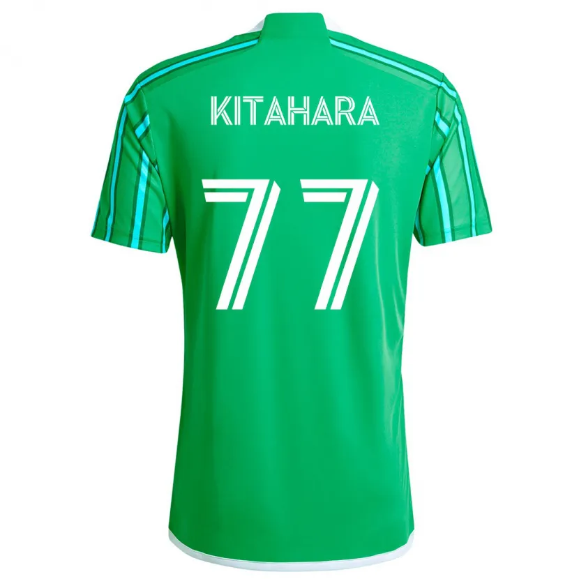 Danxen Niño Camiseta Sota Kitahara #77 Verde Blanco 1ª Equipación 2024/25 La Camisa