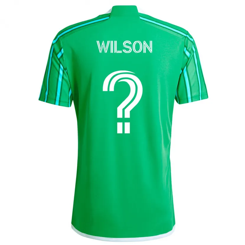 Danxen Niño Camiseta Trevor Wilson #0 Verde Blanco 1ª Equipación 2024/25 La Camisa