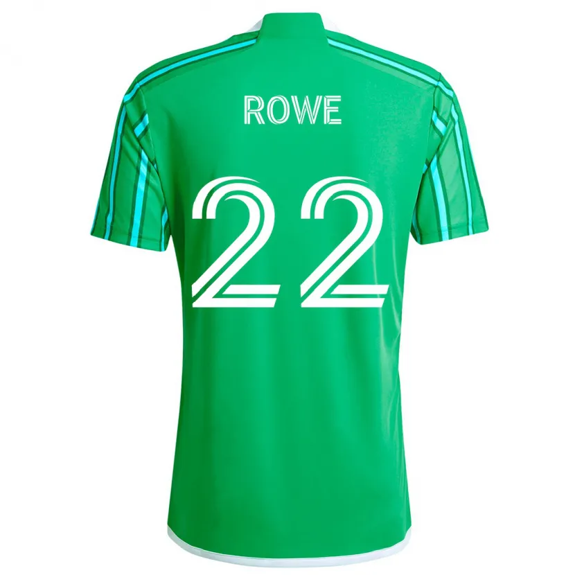 Danxen Niño Camiseta Kelyn Rowe #22 Verde Blanco 1ª Equipación 2024/25 La Camisa