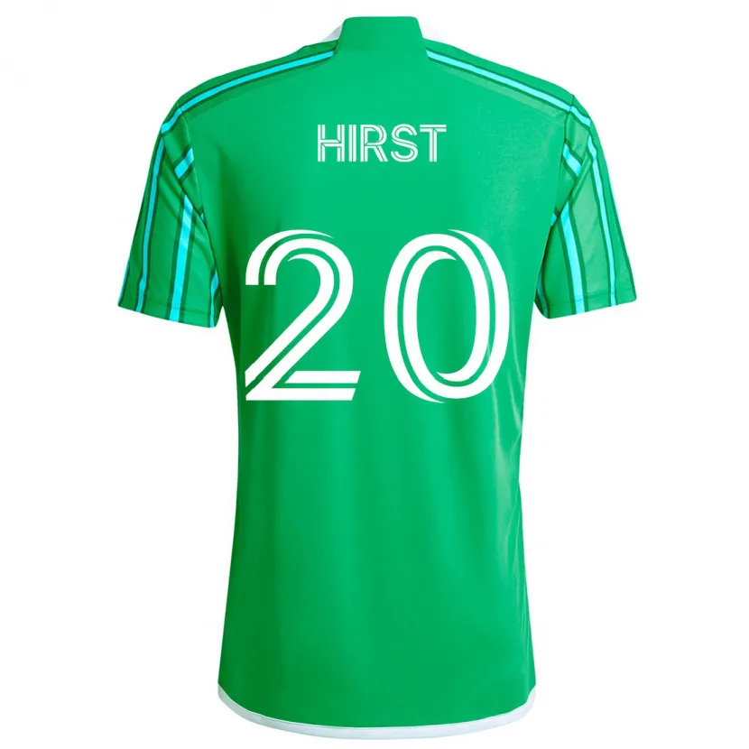 Danxen Niño Camiseta Sophie Hirst #20 Verde Blanco 1ª Equipación 2024/25 La Camisa