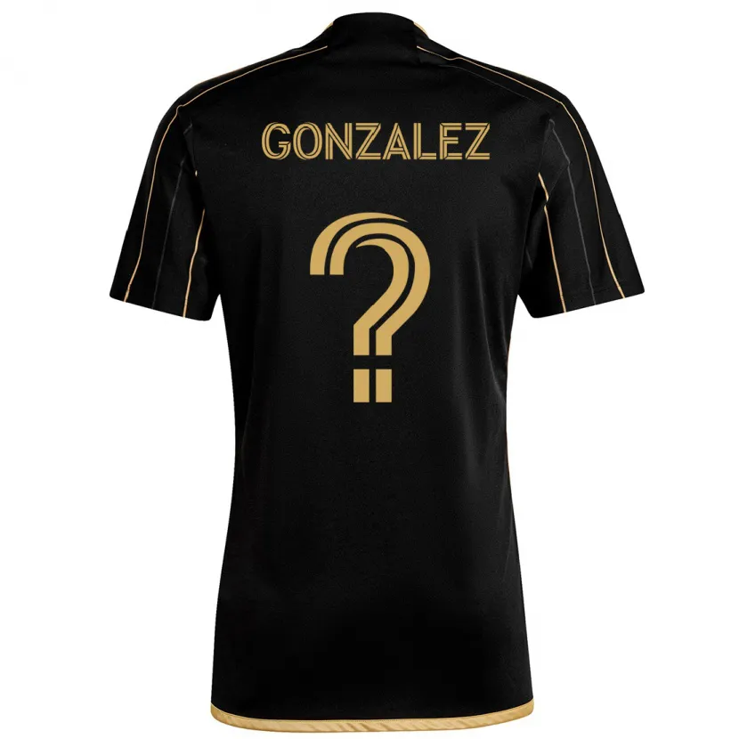 Danxen Niño Camiseta Mario González #0 Oro Negro 1ª Equipación 2024/25 La Camisa