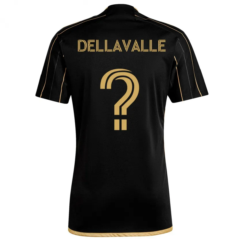 Danxen Niño Camiseta Lorenzo Dellavalle #0 Oro Negro 1ª Equipación 2024/25 La Camisa