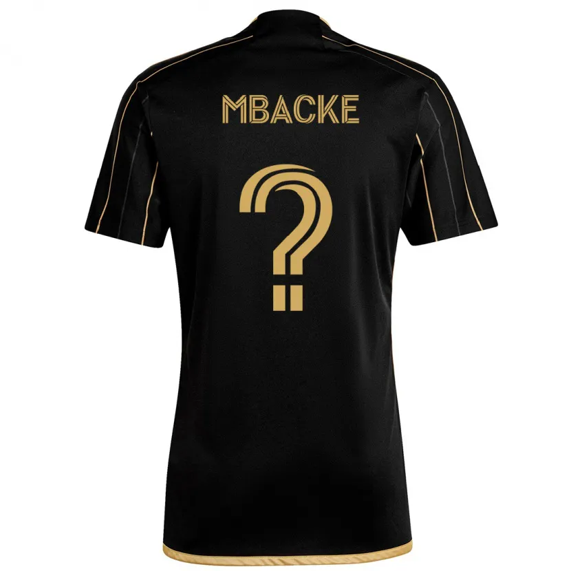 Danxen Niño Camiseta Mamadou Mbacke #0 Oro Negro 1ª Equipación 2024/25 La Camisa