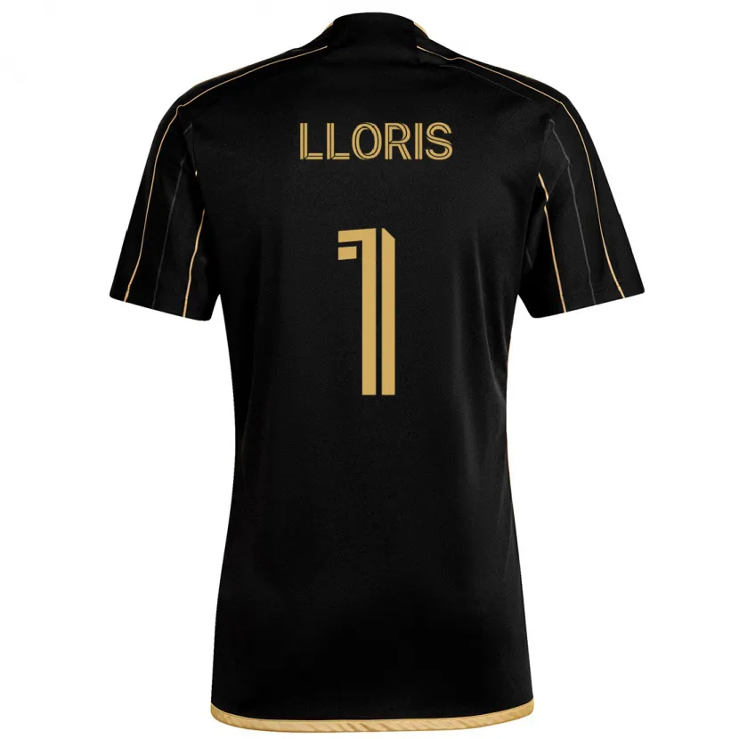 Danxen Niño Camiseta Hugo Lloris #1 Oro Negro 1ª Equipación 2024/25 La Camisa