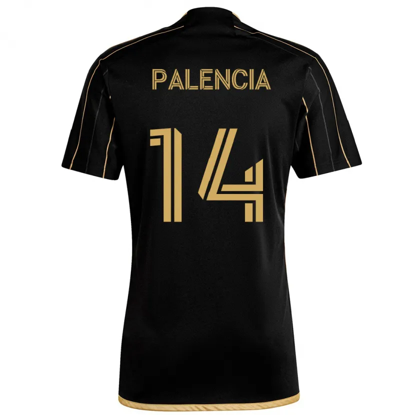 Danxen Niño Camiseta Sergi Palencia #14 Oro Negro 1ª Equipación 2024/25 La Camisa