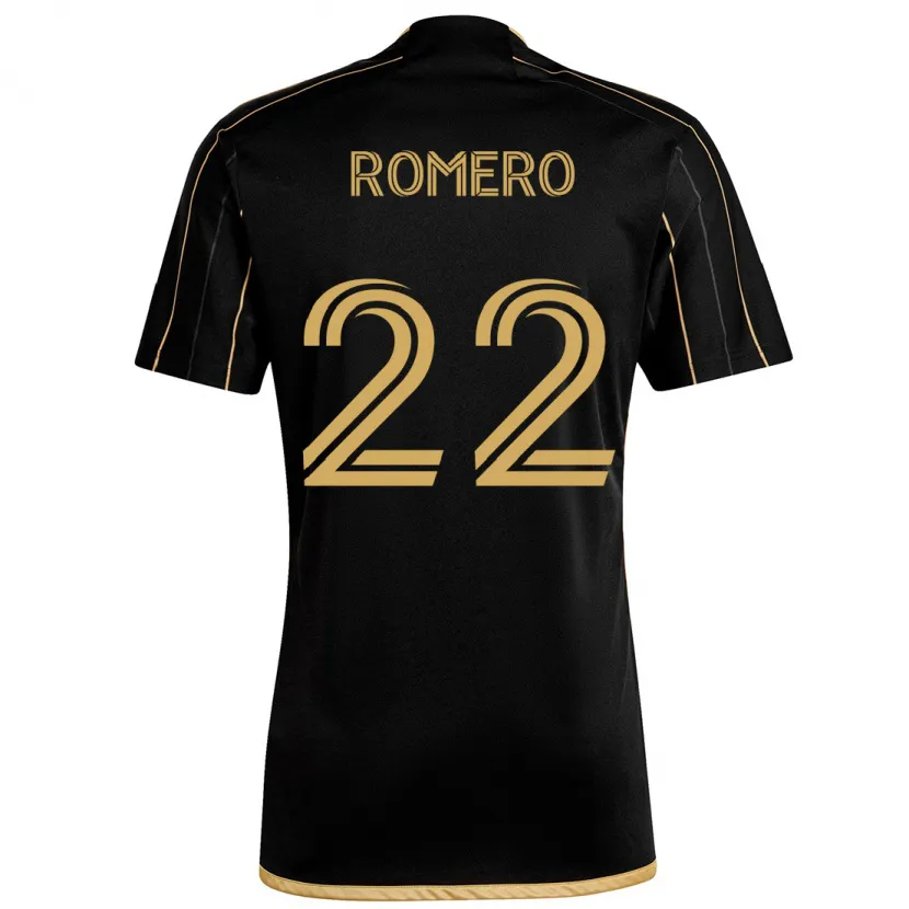 Danxen Niño Camiseta Abraham Romero #22 Oro Negro 1ª Equipación 2024/25 La Camisa