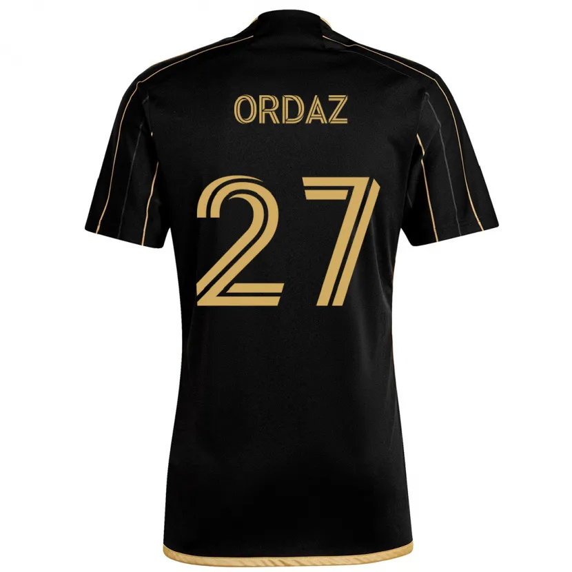 Danxen Niño Camiseta Nathan Ordaz #27 Oro Negro 1ª Equipación 2024/25 La Camisa