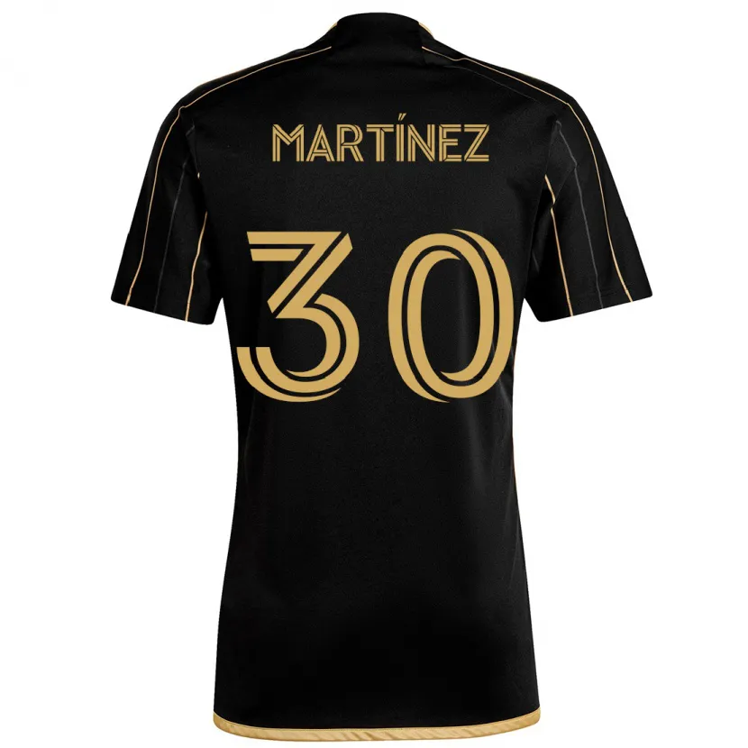 Danxen Niño Camiseta David Martínez #30 Oro Negro 1ª Equipación 2024/25 La Camisa