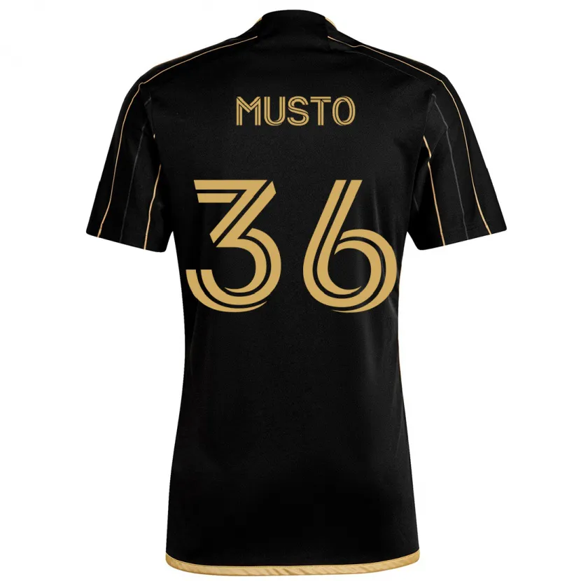 Danxen Niño Camiseta Tommy Musto #36 Oro Negro 1ª Equipación 2024/25 La Camisa